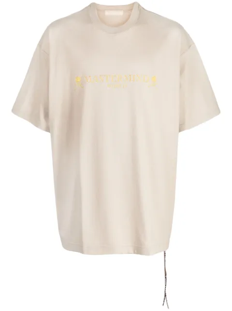 Mastermind World logo-print cotton T-shirt Brown MW23S11TS036018BEIGE