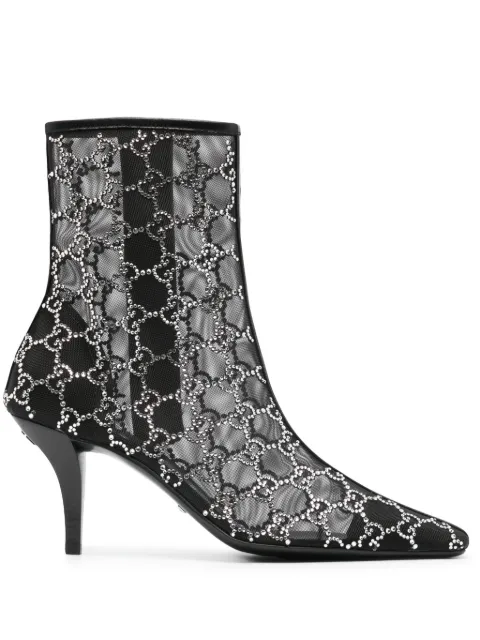 Gucci 85mm GG-motif ankle boots Black 750228F13B0
