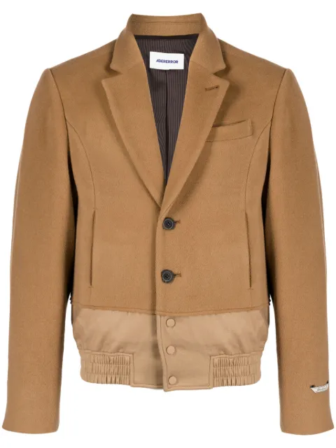 Ader Error layered-effect single-breasted blazer Brown BMADFWBZ0102