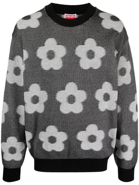 Kenzo Flower Spot cotton sweatshirt Black FD65PU4243CA