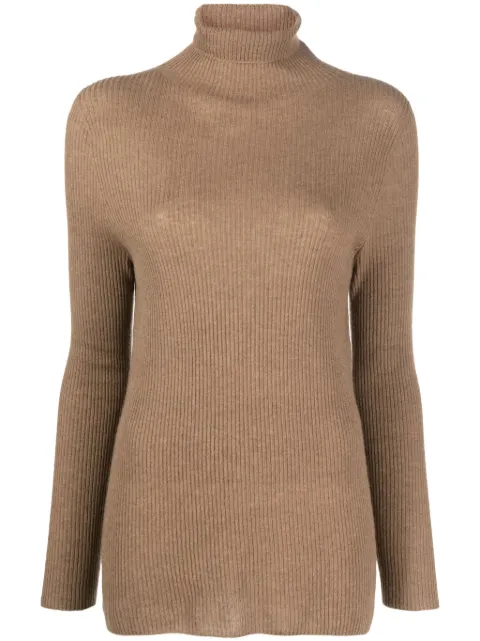 Fabiana Filippi roll-neck ribbed-knit jumper Brown MADP02F0100000H680