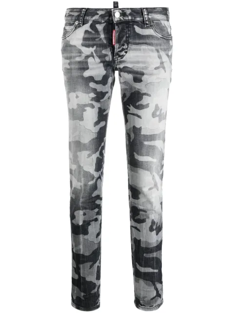 DSQUARED2 camouflage-print skinny jeans Black S75LB0782S30357