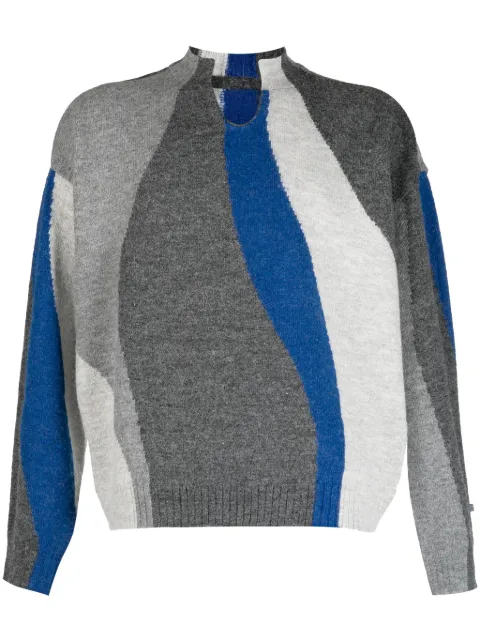 Ader Error brushed-effect drop shoulder jumper Grey BMADFWKT0301