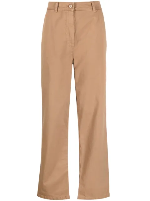 Burberry Branley straight-leg cotton trousers Brown 8071132