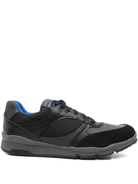 Geox Sandford leather panelled sneakers Black U36S7A0PTME
