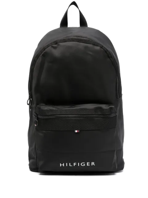 Tommy Hilfiger logo-print zipped backpack Black AM0AM11321BDS