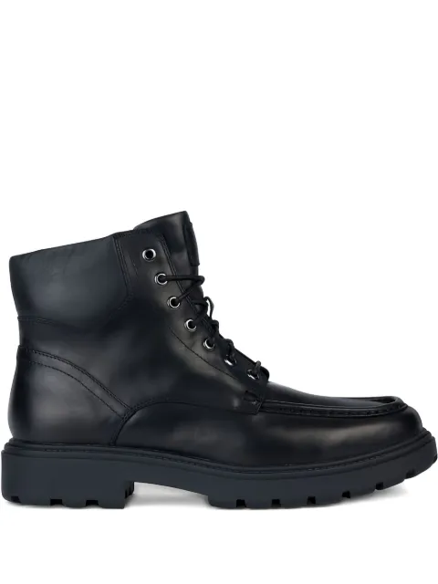 Geox lace-up leather boots Black U36FRE00043