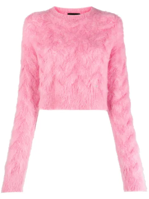DSQUARED2 brushed mohair-blend jumper Pink S72HA1172S18359