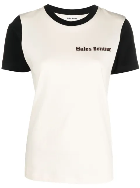 Wales Bonner logo-embroidered T-shirt Neutrals WA23JE20JE01100
