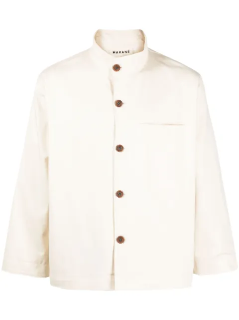 Marané funnel-neck shirt jacket Neutrals PJCV