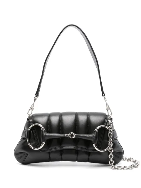 Gucci small Horsebit Chain shoulder bag Black 764339AACU1
