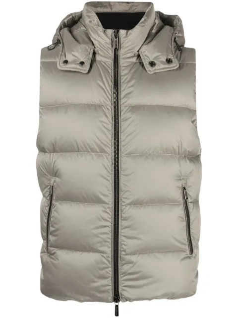 Moorer high-neck padded gilet Grey FIRESH