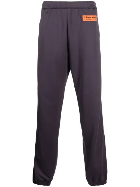 Heron Preston logo-patch track pants Purple HMCJ010F23JER0013700