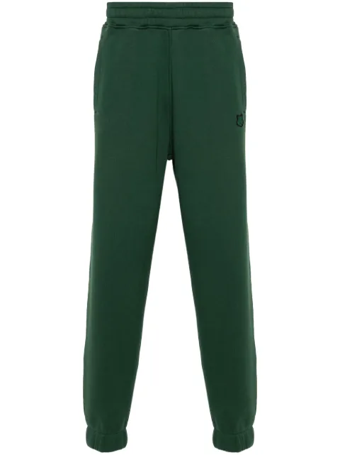 Maison Kitsuné Fox-appliqué cotton track trousers Green LM01115KM0307