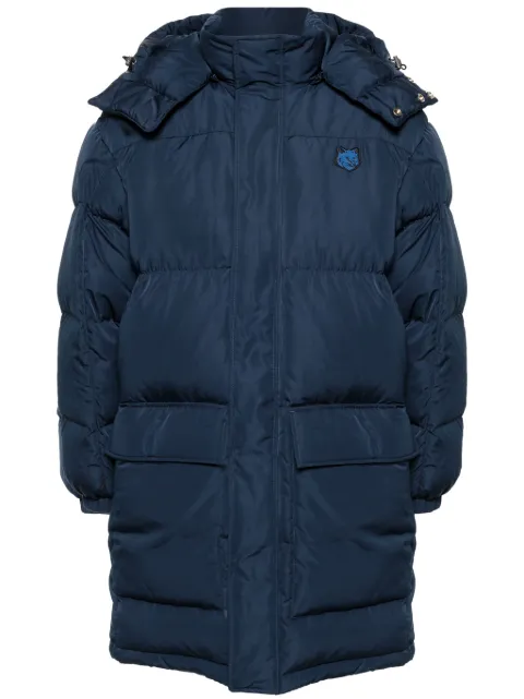 Maison Kitsuné Fox-appliqué padded coat Blue LM02209WQ4016