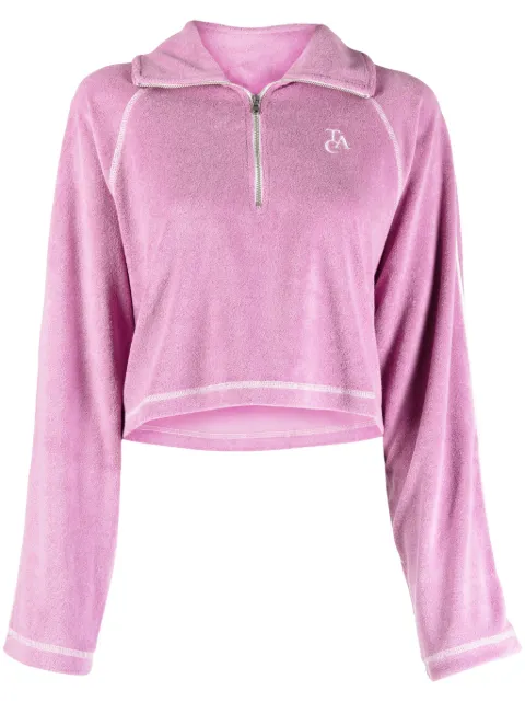 tout a coup logo-embroidered polo top Purple M613AF3