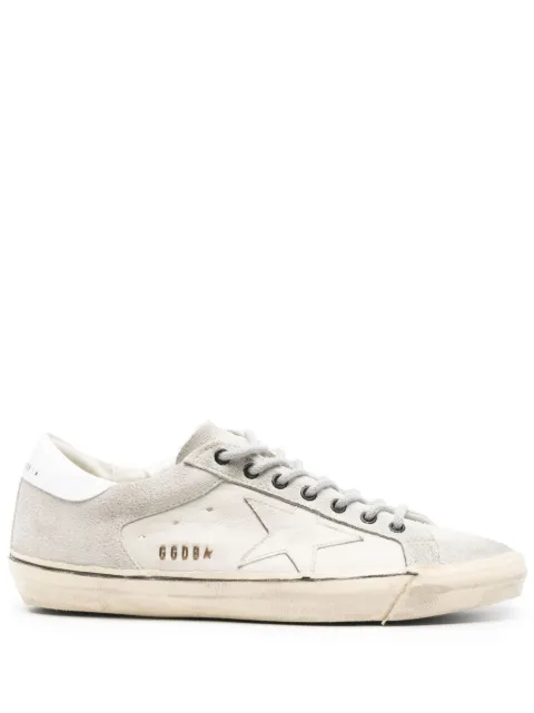 Golden Goose Super-Star distressed leather sneakers Grey GMF00103F005175