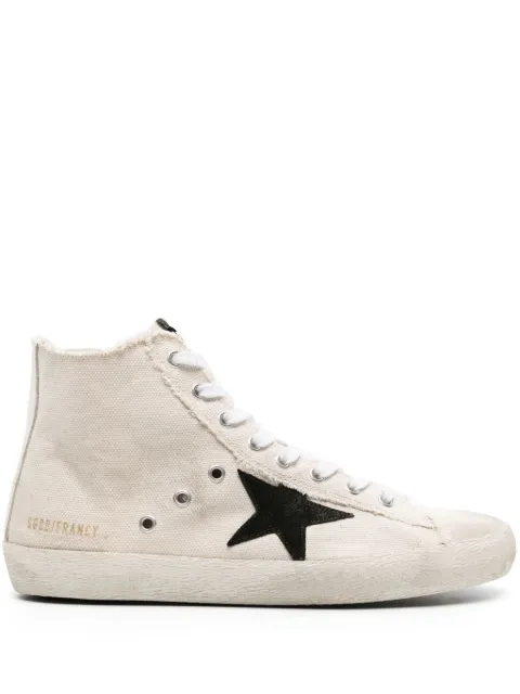 Golden Goose Francy suede-star canvas sneakers Neutrals GMF00113F005225