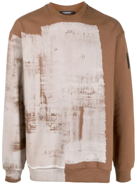 A-COLD-WALL* Brushstroke cotton sweatshirt Brown ACWMW137