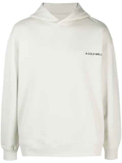A-COLD-WALL* Essentials logo-print cotton hoodie Neutrals ACWMW145