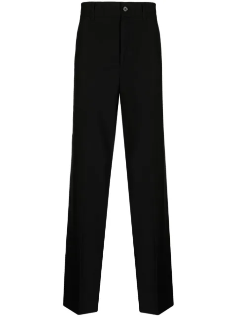 Feng Chen Wang lambs wool straight-leg trousers Black FUF16TR13B