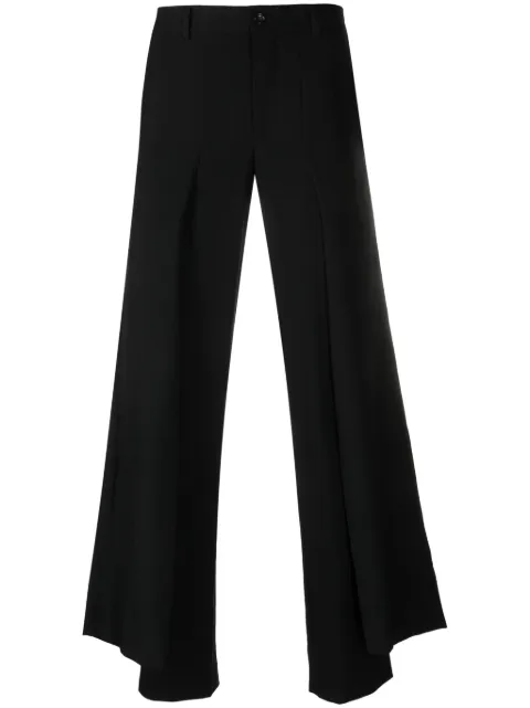 Comme des Garçons Homme Plus draped-panel slim-fit wool trousers Black PLP047