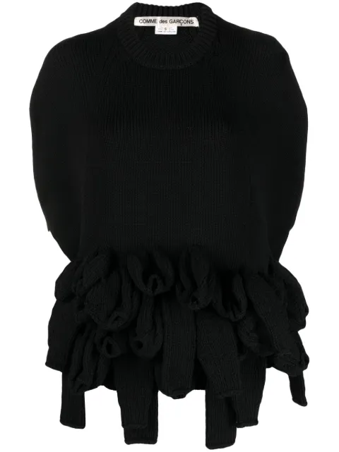 Comme Des Garçons layered-detail crew-neck jumper Black GLN004