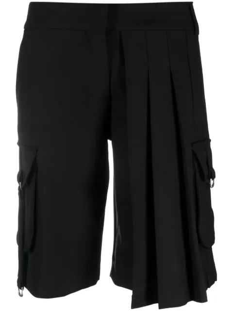 Off-White pleated cargo shorts Black OWCS002F23FAB0011000
