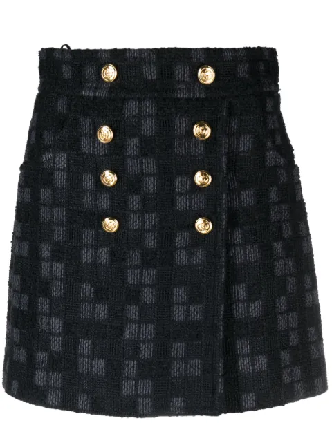 Gucci double-breasted tweed miniskirt Black 756549ZAM4C