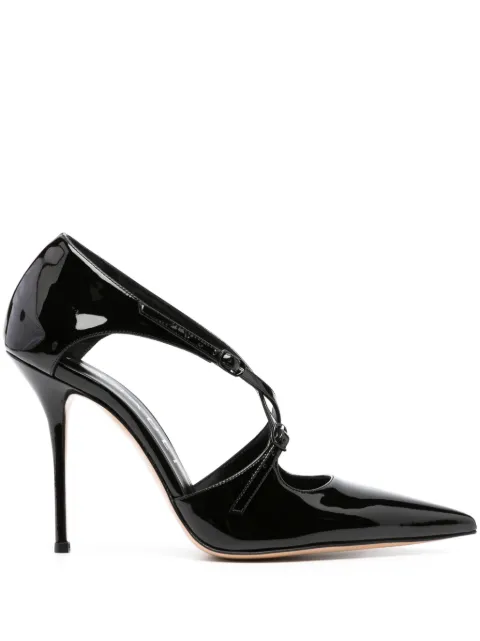Casadei Anna 100mm leather pumps Black 1H970W1001TIFFA