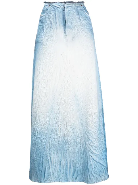 Diesel De-Pago-Fsd1 A-line denim maxi skirt Blue A125500NLAW