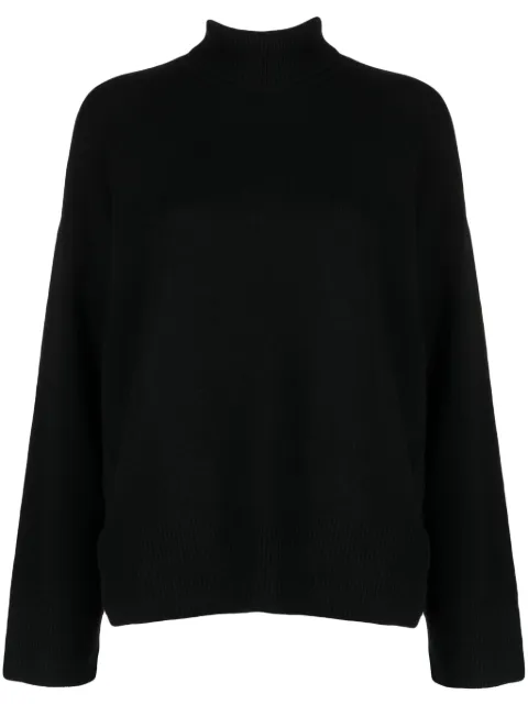 Le Kasha roll-neck ribbed cashmere jumper Black SUEDE00910