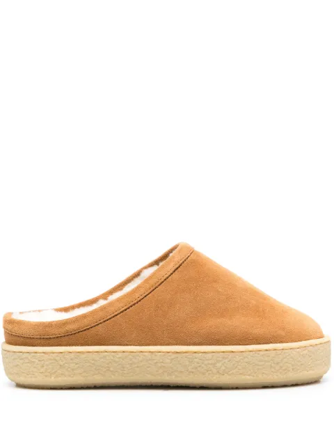 ISABEL MARANT Fozee suede flatform mules Brown ML0011FAA3O08S