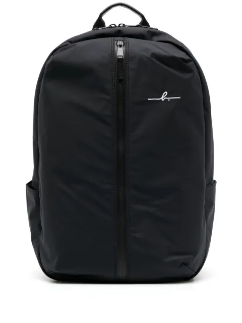 agnès b. engraved-logo plain backpack Black P158VNO4