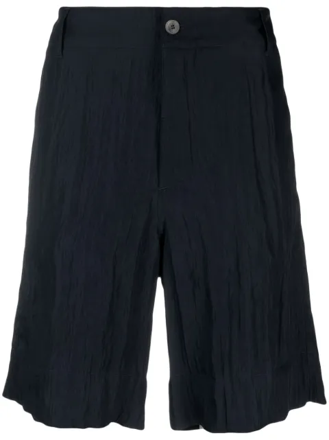 Giorgio Armani crinkled wide-leg shorts Blue 3WGPB022T04BA