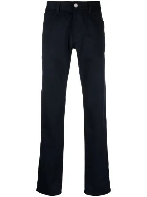 Giorgio Armani straight-leg cashmere trousers Blue 6KSJ15SN74Z