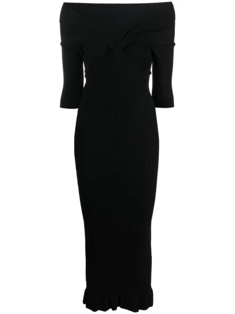 Philosophy Di Lorenzo Serafini ribbed-knit midi dress Black V04905702