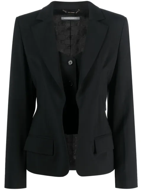 Alberta Ferretti layered single-breasted blazer Black AEF232U05016628