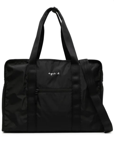 agnès b. rectangular logo-print luggage Black P090VNT2