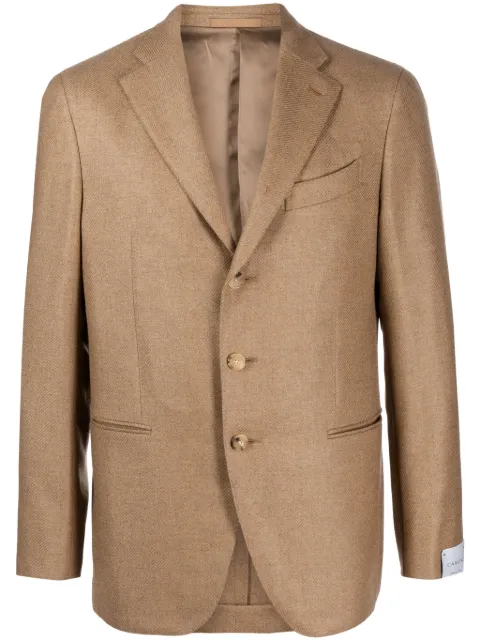 Caruso single-breasted wool-cashmere blazer Brown 507765