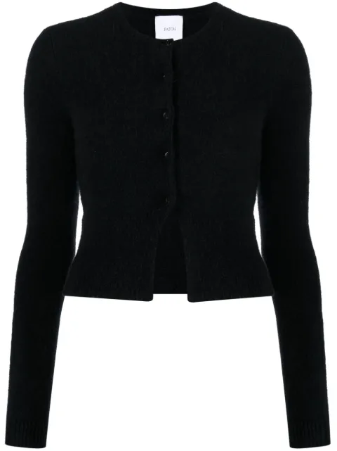 Patou button-fastening knitted cardigan Black KN1488065999B