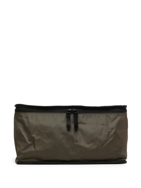 agnès b. logo-embroidered ripstop travel bag Brown P093VNT2
