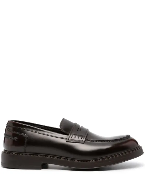 Doucal's round-toe leather loafers Brown DU2726BRUXUF007TM04