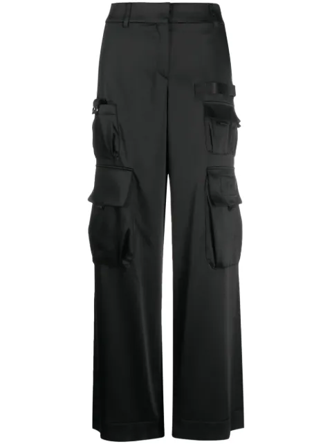 Off-White satin cargo trousers Black OWCF017S24FAB0031010
