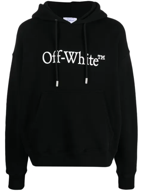 Off-White Big Bookish Skate cotton hoodie Black OMBB085C99FLE0121001