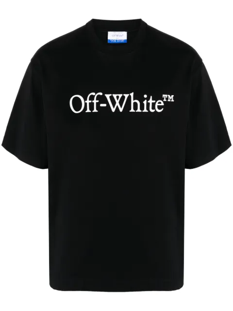 Off-White Big Bookish Skate cotton T-shirt Black OMAA120C99JER0081001