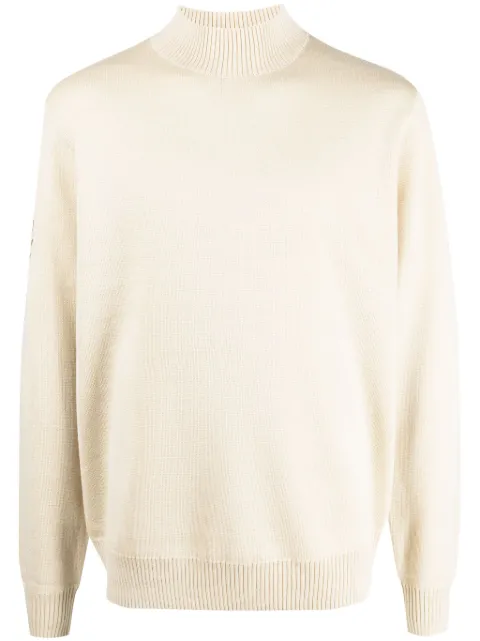Fred Perry mock-neck wool-blend jumper Neutrals K6517