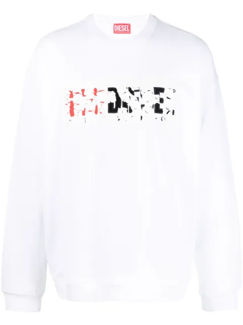 Diesel logo-print cotton sweatshirt White A117780IAJH