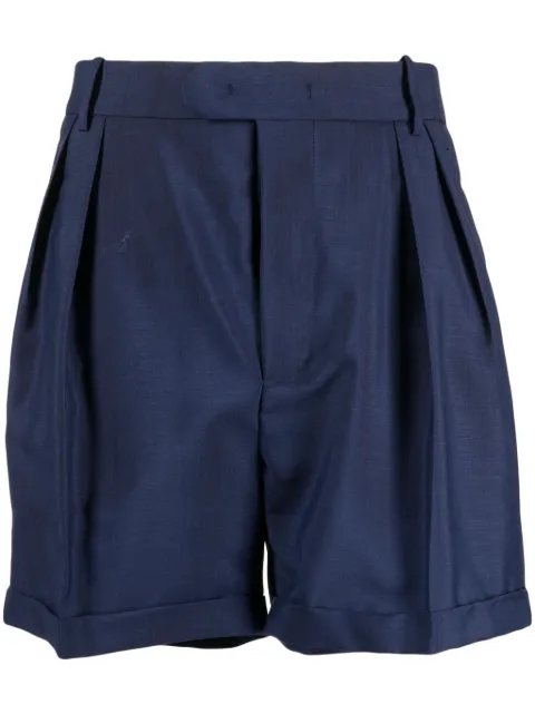Bally pleated twill tailored shorts Blue MTR00WWO101