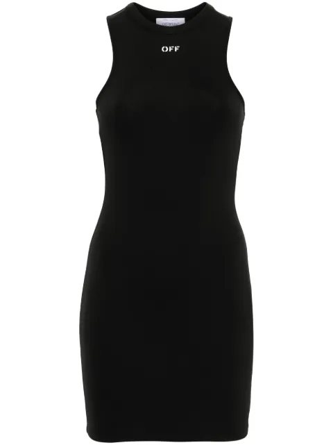 Off-White Sleek Rowing logo-print mini dress Black OWDB463C99JER0011001